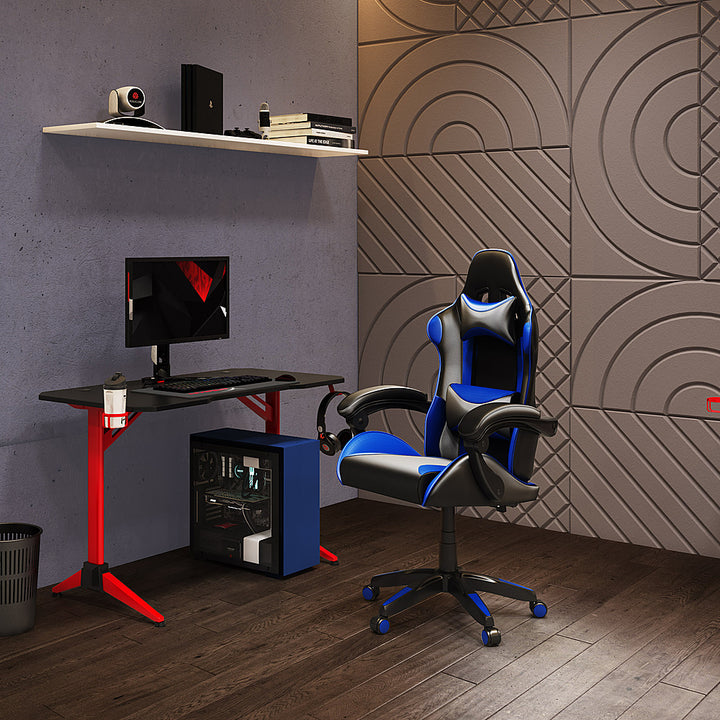 CorLiving - Ravagers Gaming Chair - Black and Blue_9
