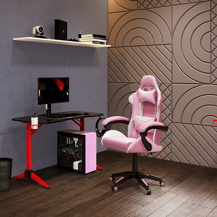 CorLiving - Ravagers Gaming Chair - Pink and White_9