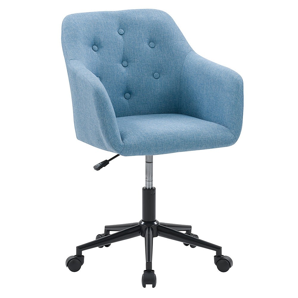 CorLiving - Marlowe Upholstered Button Tufted Task Chair - Light Blue_1