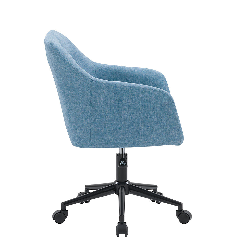 CorLiving - Marlowe Upholstered Button Tufted Task Chair - Light Blue_3