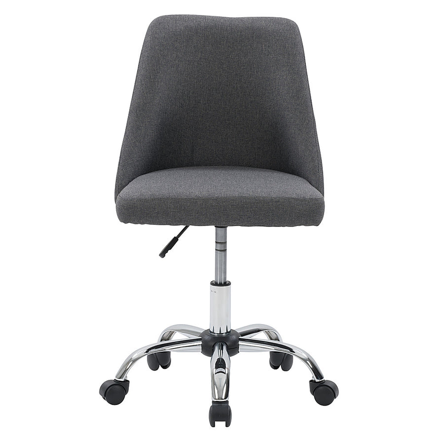 CorLiving - Marlowe Upholstered Armless Task Chair - Dark Grey_0