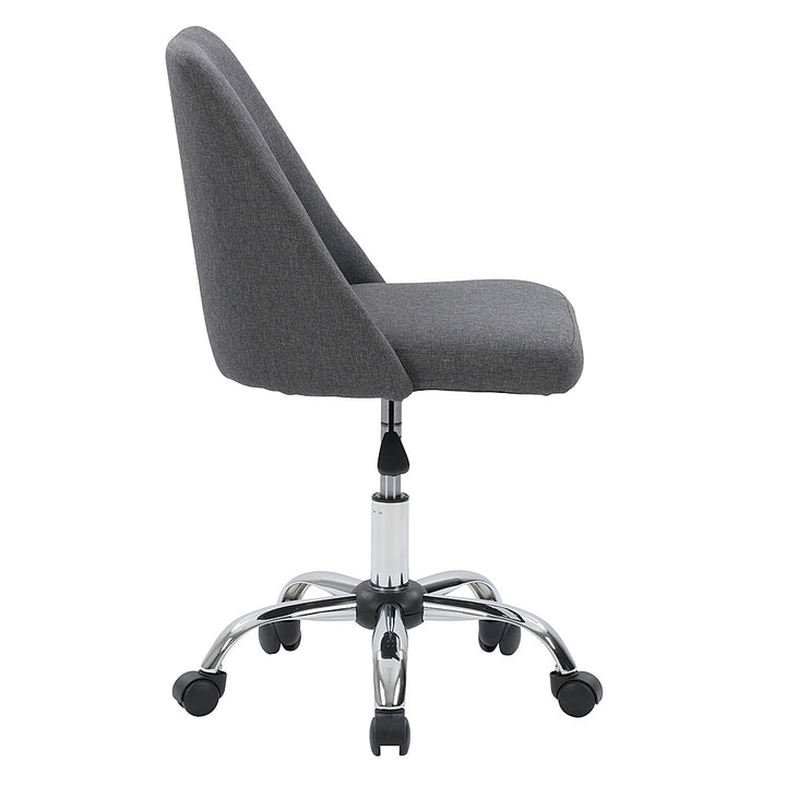 CorLiving - Marlowe Upholstered Armless Task Chair - Dark Grey_2