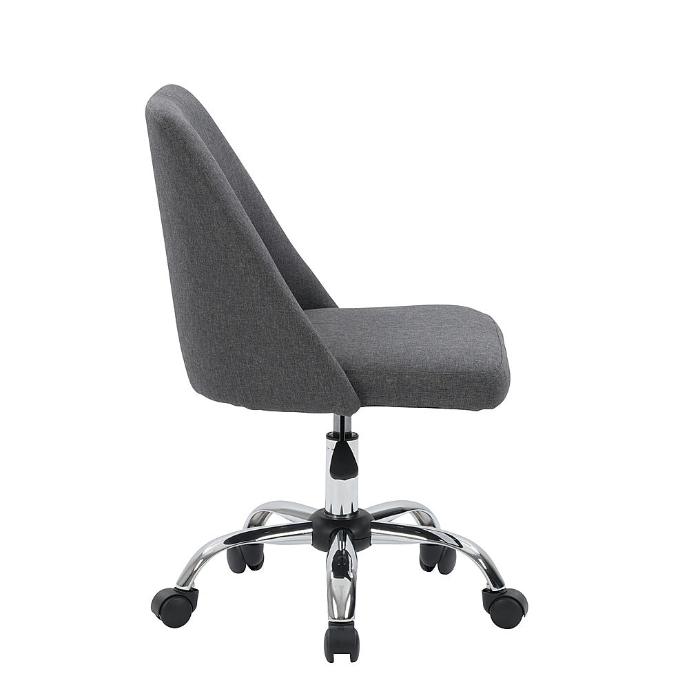 CorLiving - Marlowe Upholstered Armless Task Chair - Dark Grey_3