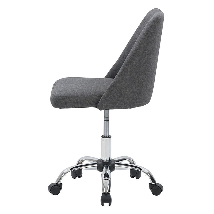 CorLiving - Marlowe Upholstered Armless Task Chair - Dark Grey_4