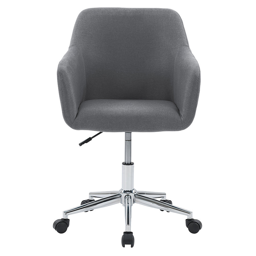CorLiving - Marlowe Upholstered Chrome Base Task Chair - Grey_0