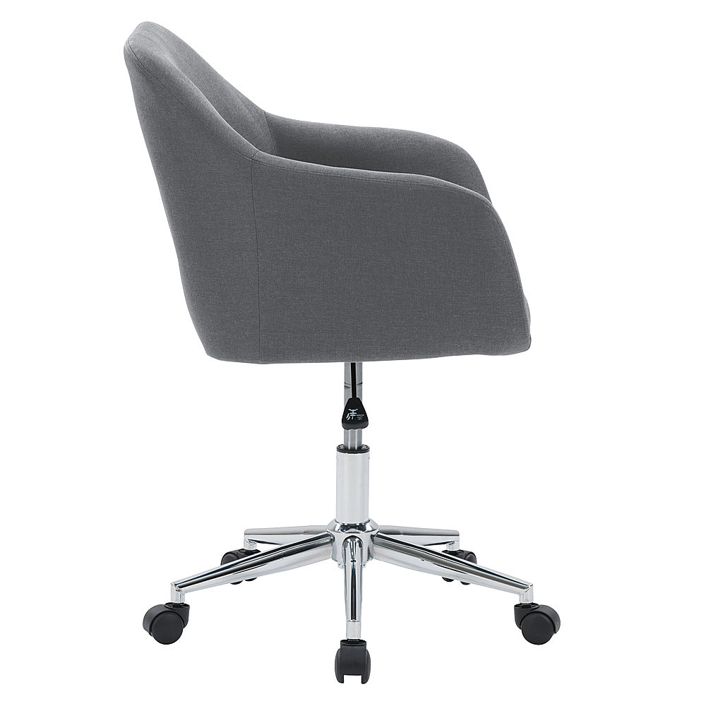 CorLiving - Marlowe Upholstered Chrome Base Task Chair - Grey_3