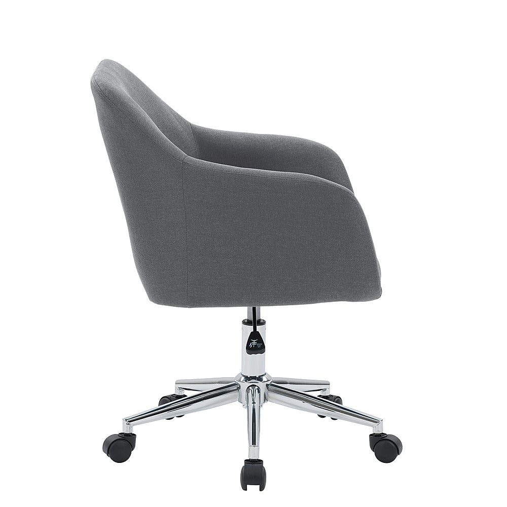 CorLiving - Marlowe Upholstered Chrome Base Task Chair - Grey_2