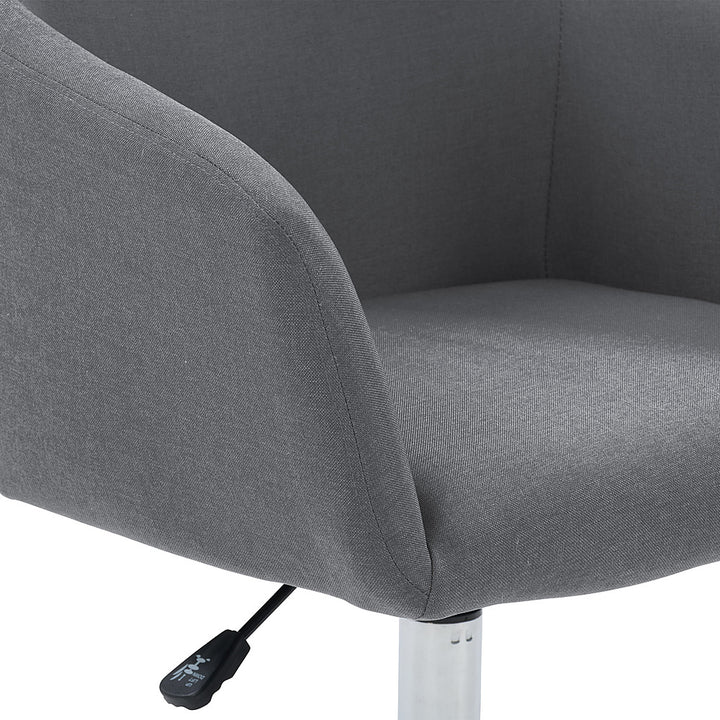 CorLiving - Marlowe Upholstered Chrome Base Task Chair - Grey_6