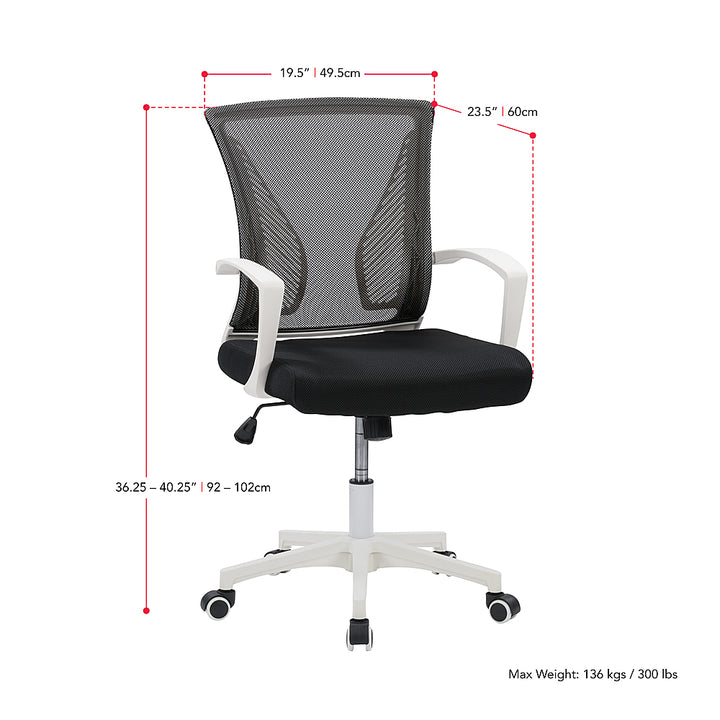 CorLiving - Workspace Ergonomic Mesh Back Office Chair - Black and White_8
