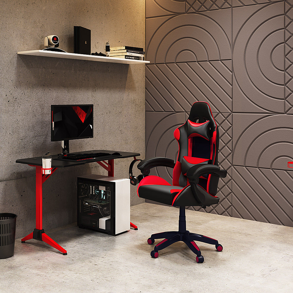 CorLiving - Ravagers Gaming Chair - Black and Red_9