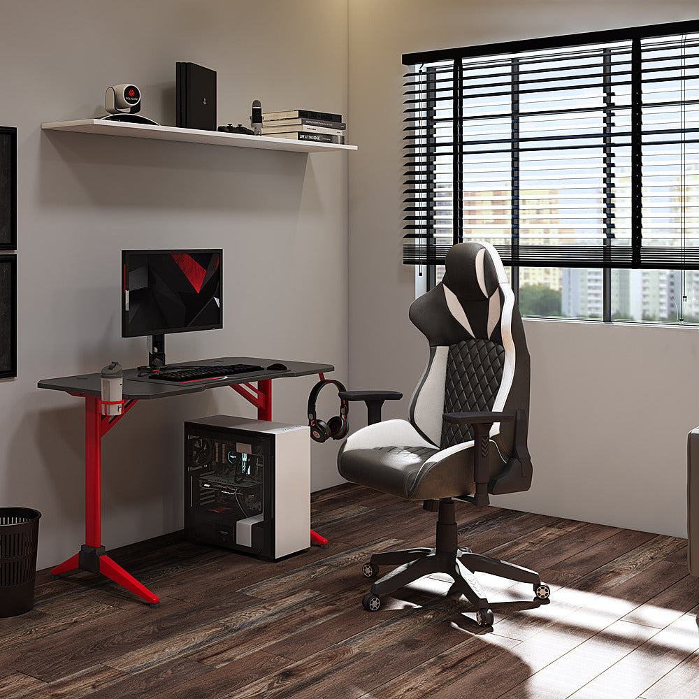 CorLiving - Nightshade Gaming Chair - Black and White_8
