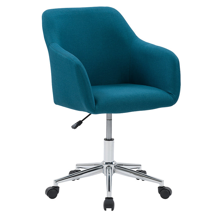 CorLiving - Marlowe Upholstered Chrome Base Task Chair - Dark Blue_1
