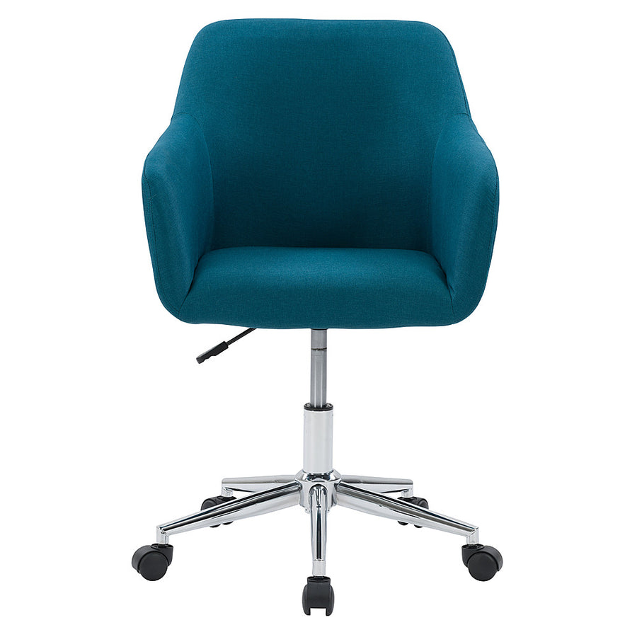 CorLiving - Marlowe Upholstered Chrome Base Task Chair - Dark Blue_0