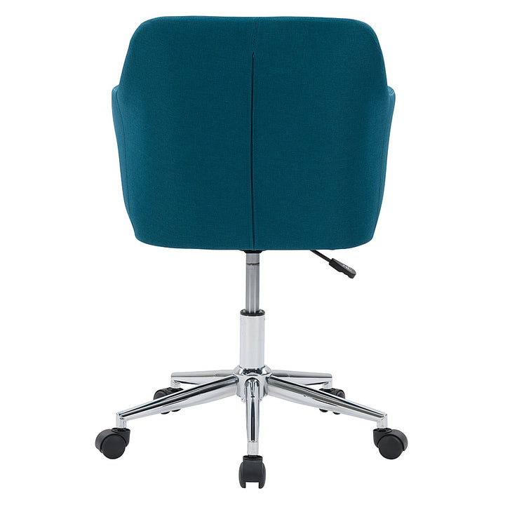 CorLiving - Marlowe Upholstered Chrome Base Task Chair - Dark Blue_10