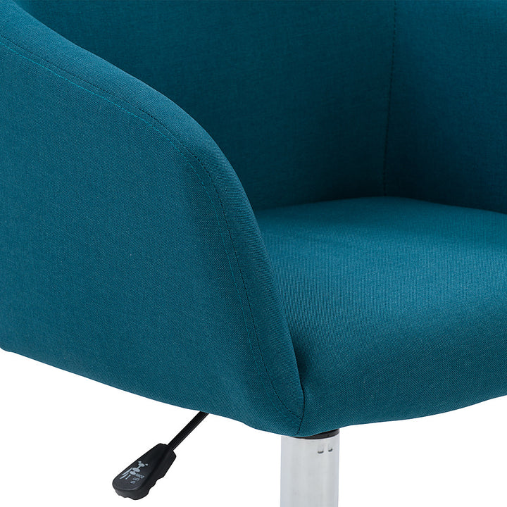CorLiving - Marlowe Upholstered Chrome Base Task Chair - Dark Blue_6