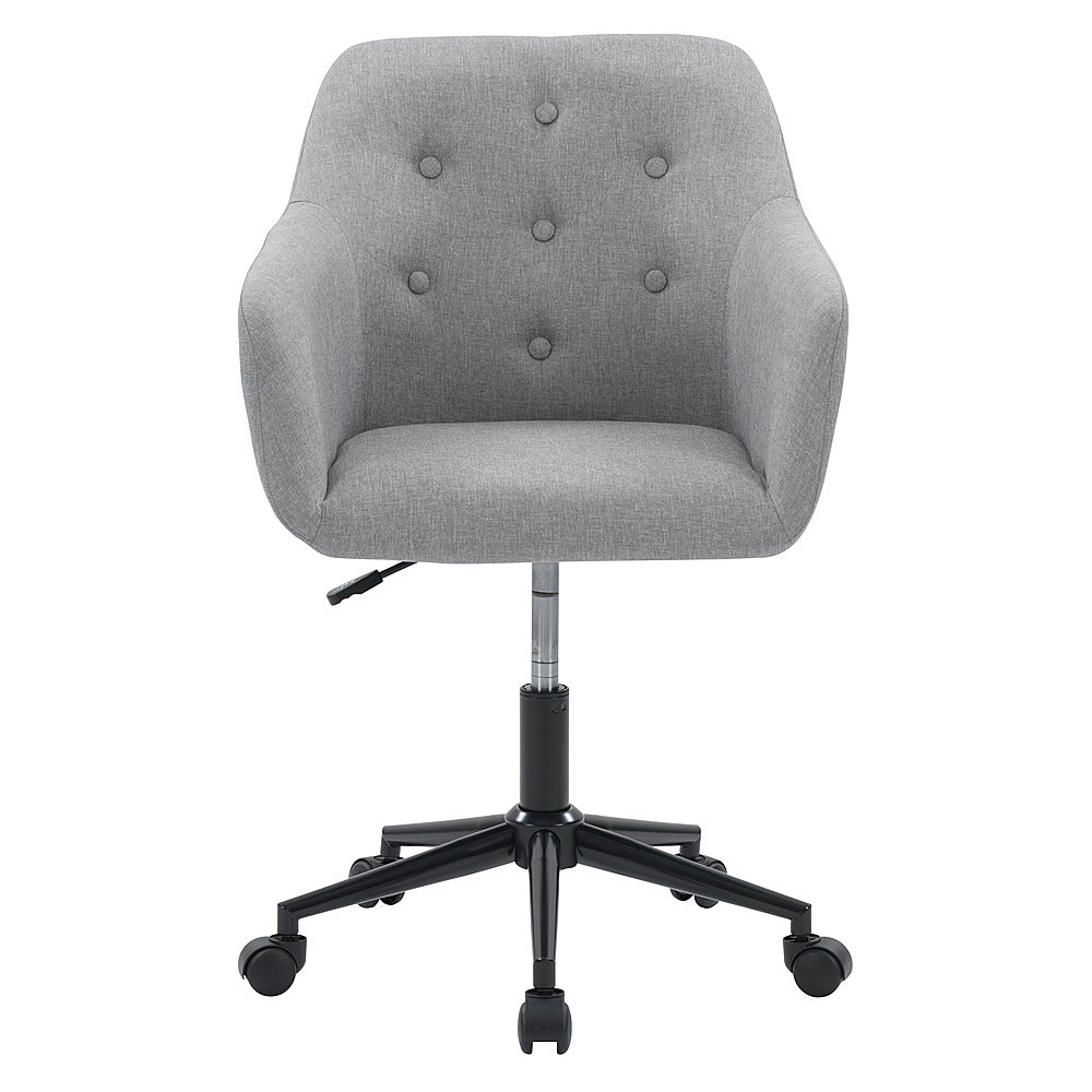 CorLiving - Marlowe Upholstered Button Tufted Task Chair - Light Grey_0