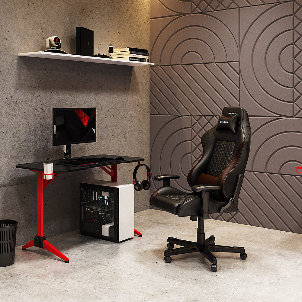 CorLiving - Conqueror Gaming Desk - Red and Black_9