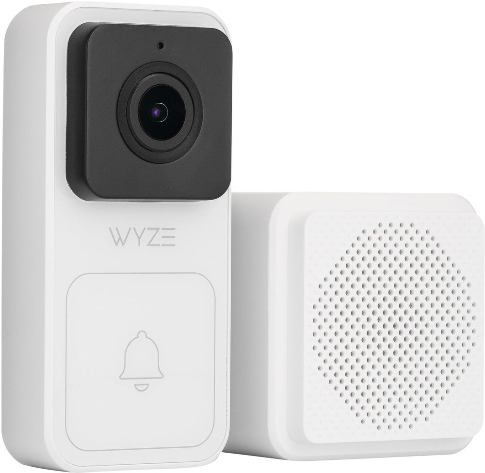Wyze - Video Doorbell Wired (Horizontal Wedge Included) 1080p HD Video with 2-Way Audio - White_1