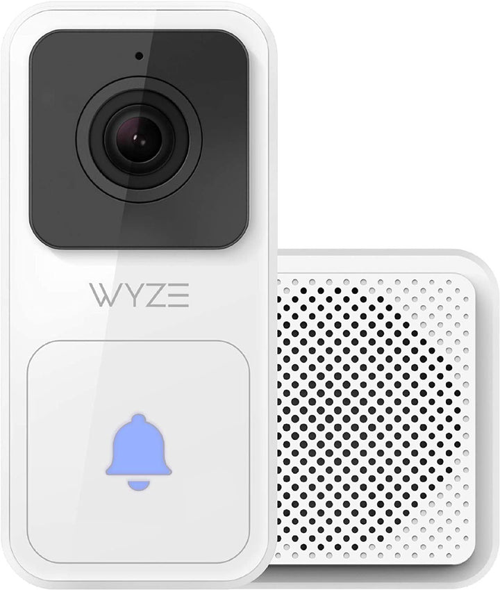 Wyze - Video Doorbell Wired (Horizontal Wedge Included) 1080p HD Video with 2-Way Audio - White_0