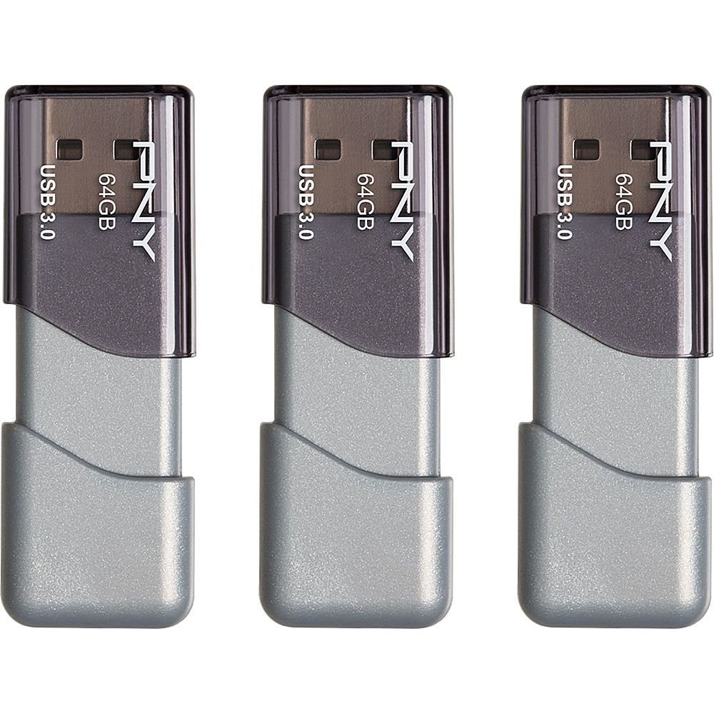 PNY - Turbo Attaché 3 64GB USB 3.0 Flash Drive, 3-Pack_0