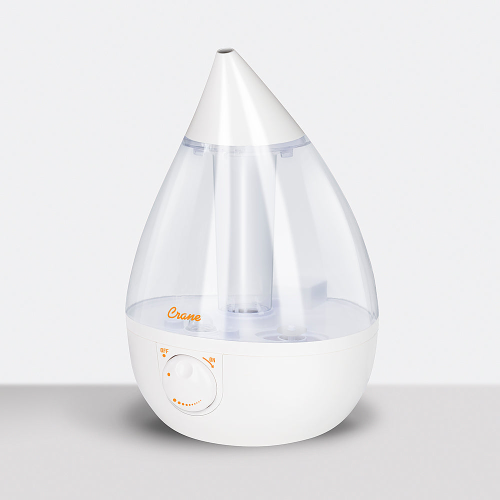 CRANE - 1 Gal. Drop Ultrasonic Cool Mist Humidifier - Clear/White_1