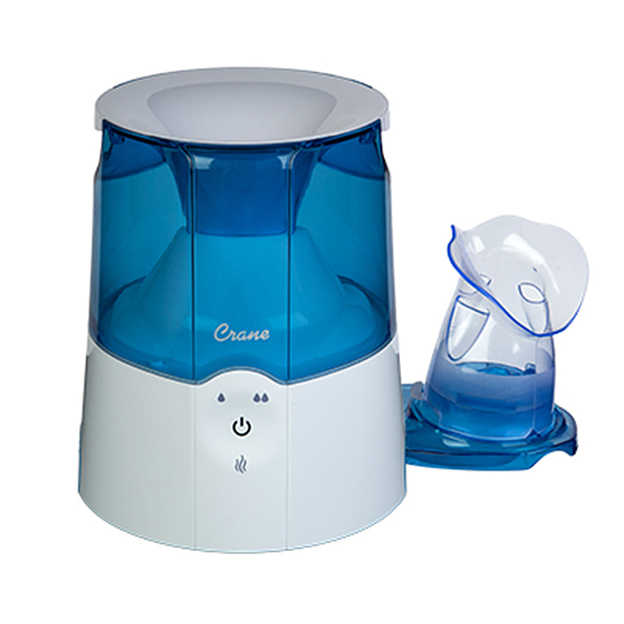 CRANE - 0.5 Gal. 2-in-1 Warm Mist Humidifier & Personal Steam Inhaler - Blue/White_0