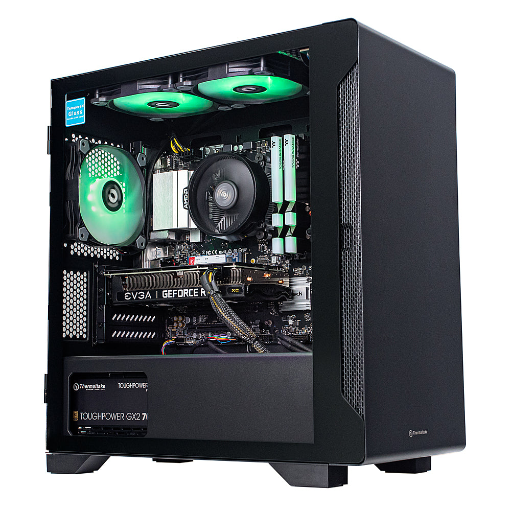 Thermaltake - Graphite 360 Gaming Desktop - AMD Ryzen 5 5600X - 16GB Memory - NVIDIA GeForce RTX 3060 - 1TB NVMe M.2 - Black_7