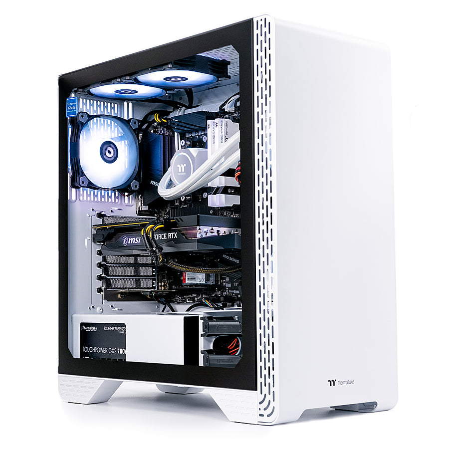 Thermaltake - Glacier 360 Gaming Desktop - AMD Ryzen 5 5600X - 16GB Memory - NVIDIA GeForce RTX 3060 - 1TB NVMe M.2 - White_0
