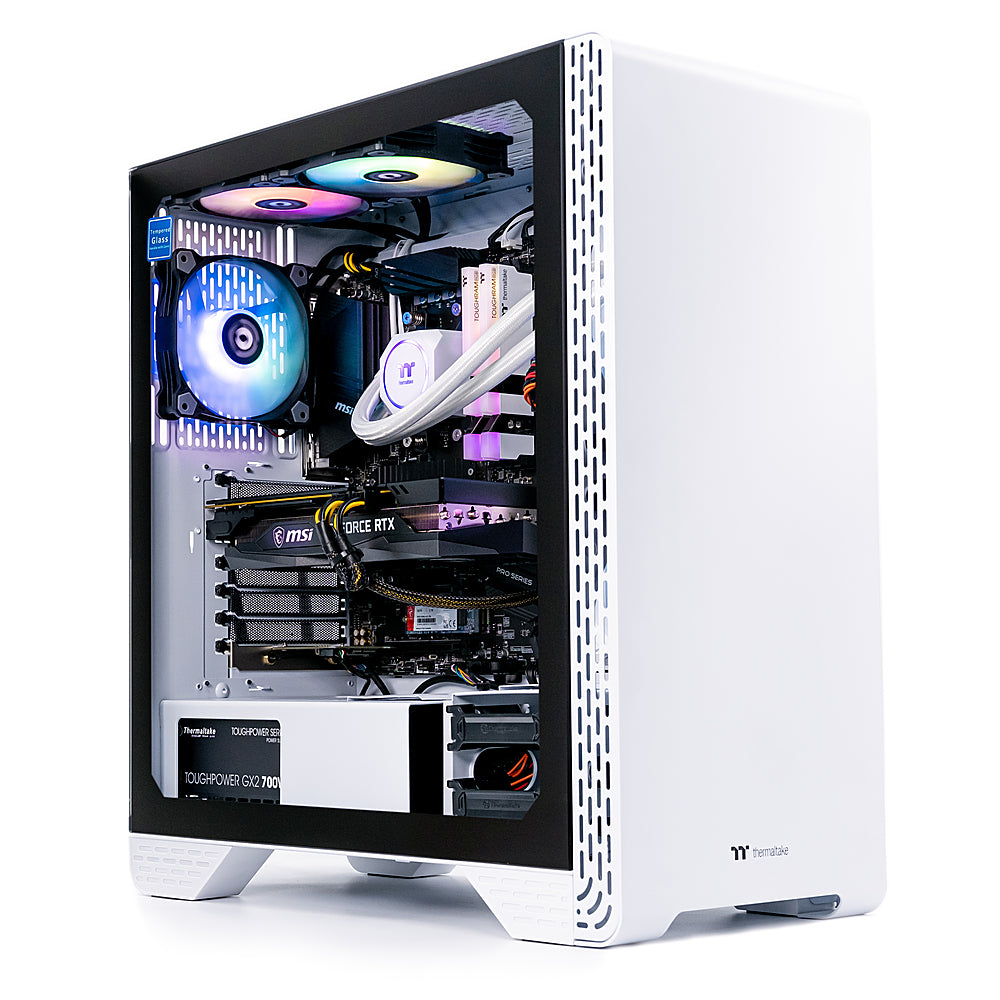 Thermaltake - Glacier 360 Gaming Desktop - AMD Ryzen 5 5600X - 16GB Memory - NVIDIA GeForce RTX 3060 - 1TB NVMe M.2 - White_5