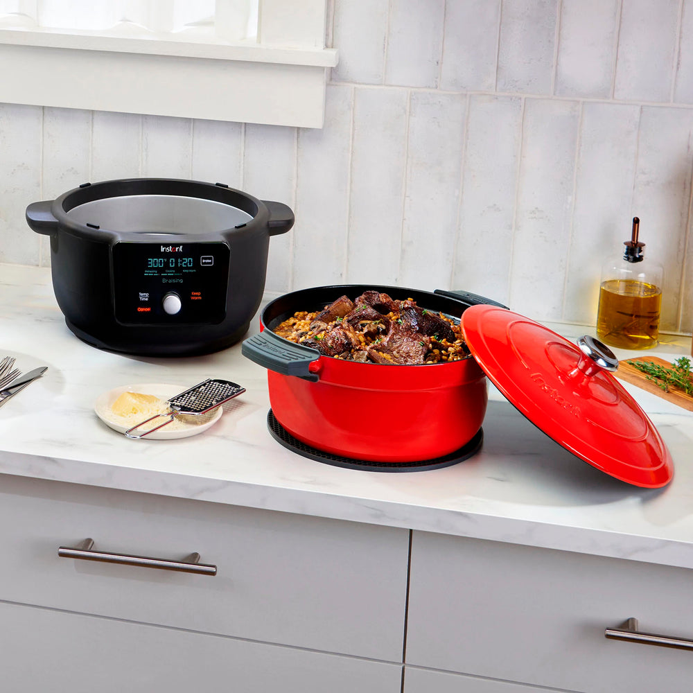 Instant Pot - Precision 5-in-1 Electric Dutch Oven - Cast Iron - Red_1