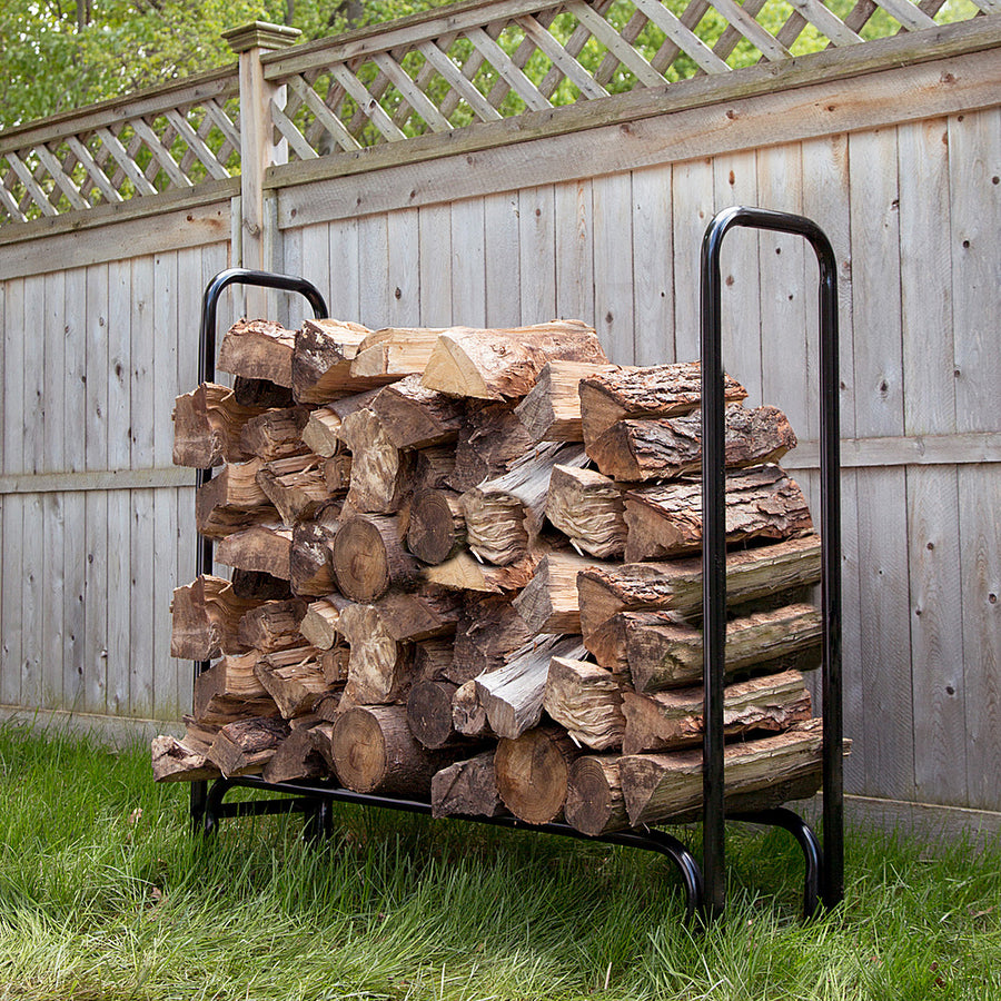 Nature Spring - Adjustable 4-Foot Steel Log Rack - Black_0