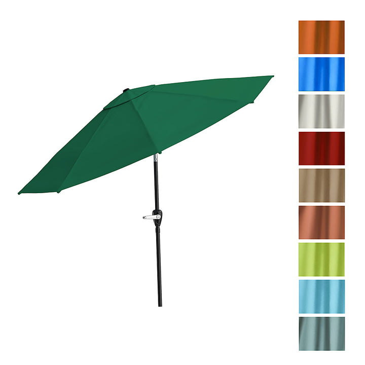 Nature Spring - 10-Foot Patio Half Umbrella with Auto Tilt - Hunter Green_3