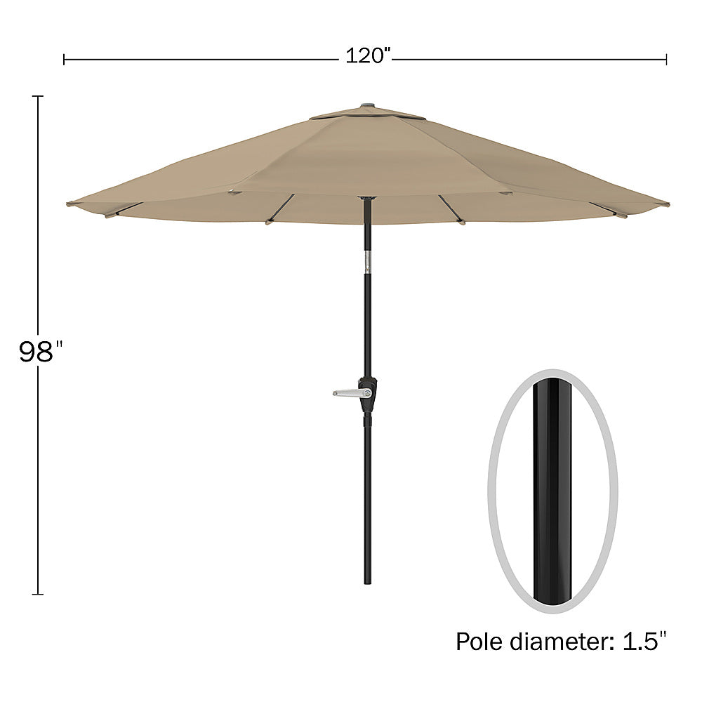 Nature Spring - 10-Foot Patio Umbrella with Auto Tilt - Sand_7