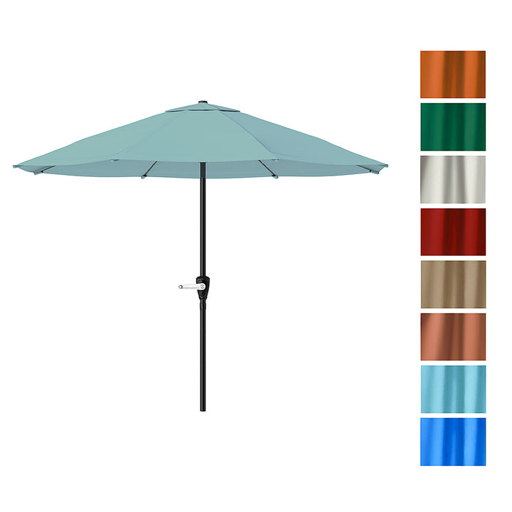 Nature Spring - 9-Foot Easy Crank Patio Umbrella - Dusty Green_2