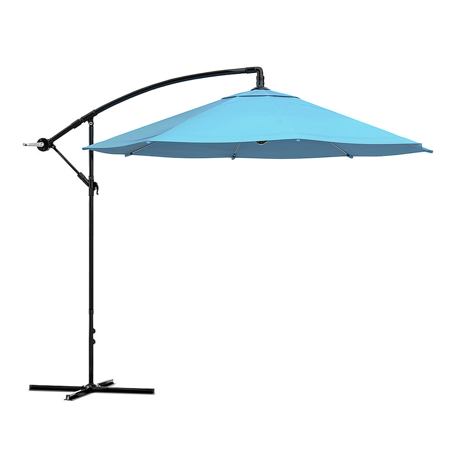 Nature Spring - 10-Foot Cantilever Offset Patio Umbrella - Blue_0