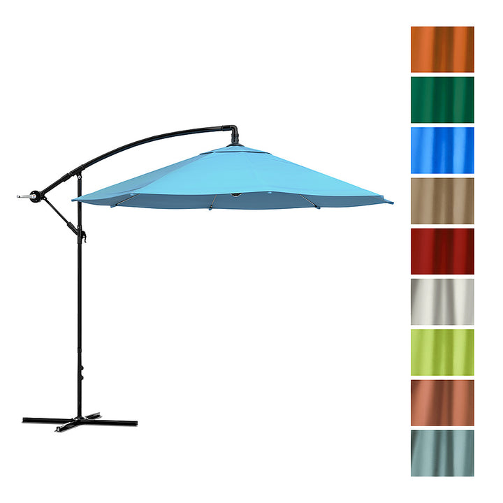 Nature Spring - 10-Foot Cantilever Offset Patio Umbrella - Blue_4