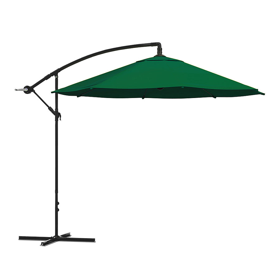 Nature Spring - 10-Foot Offset Cantilever Hanging Patio Umbrella - Hunter Green_0