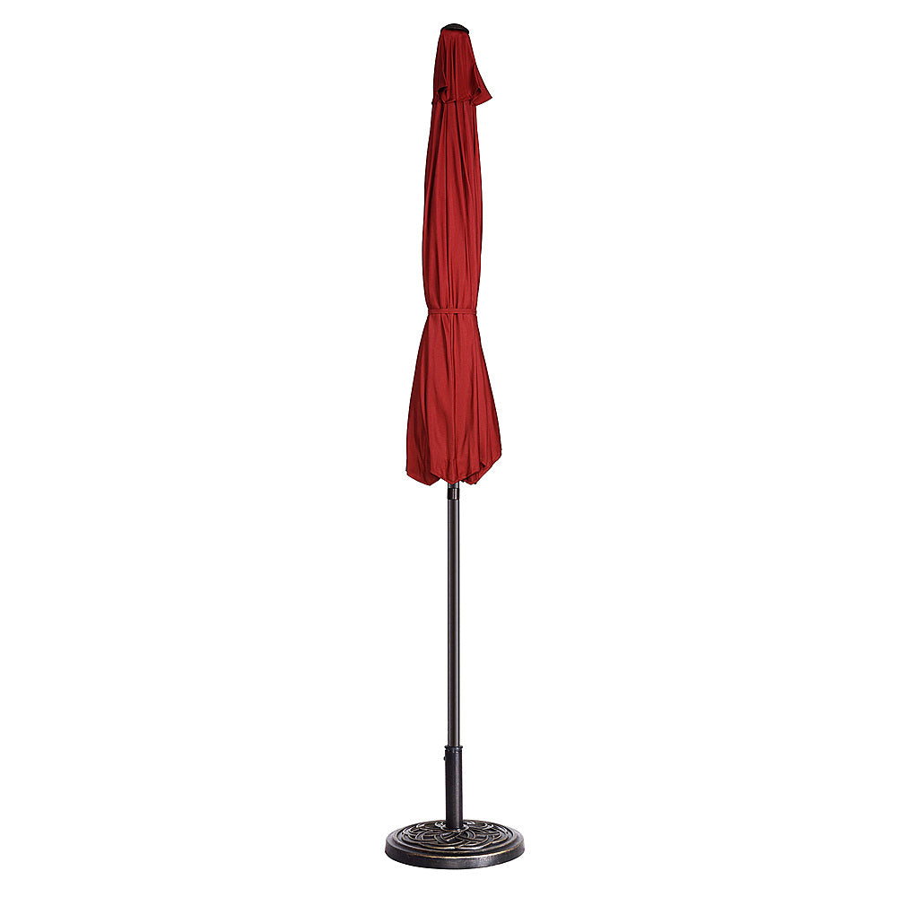 Nature Spring - 9-Foot Outdoor Patio Umbrella with Push Button Tilt - Red_1