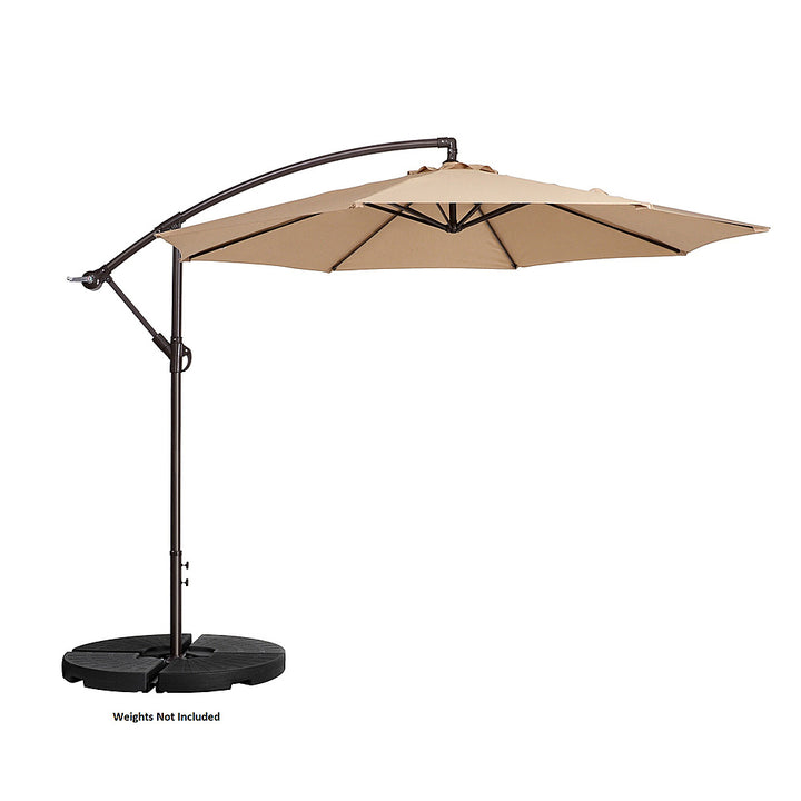Nature Spring - 10-Foot Offset Patio Umbrella with Vertical Tilt - Beige_0