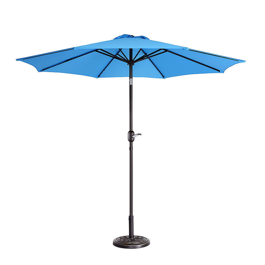 Nature Spring - 9-Foot Patio Umbrella with Push Button Tilt - Blue_0