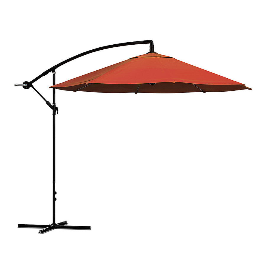 Nature Spring - 10-Foot Cantilever Hanging Offset Patio Umbrella with Easy Crank - Orange_0