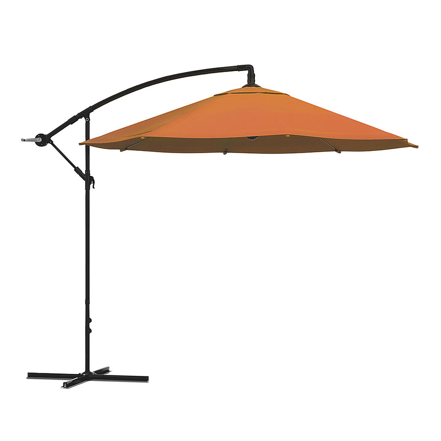 Nature Spring - 10-Foot Cantilever Hanging Offset Patio Umbrella with Easy Crank - Terracotta_0