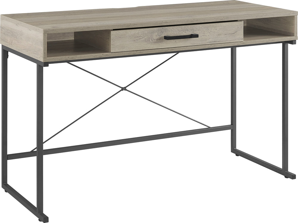 Insignia™ - Computer Desk with Drawer – 47" Wide - Dark Wood_1