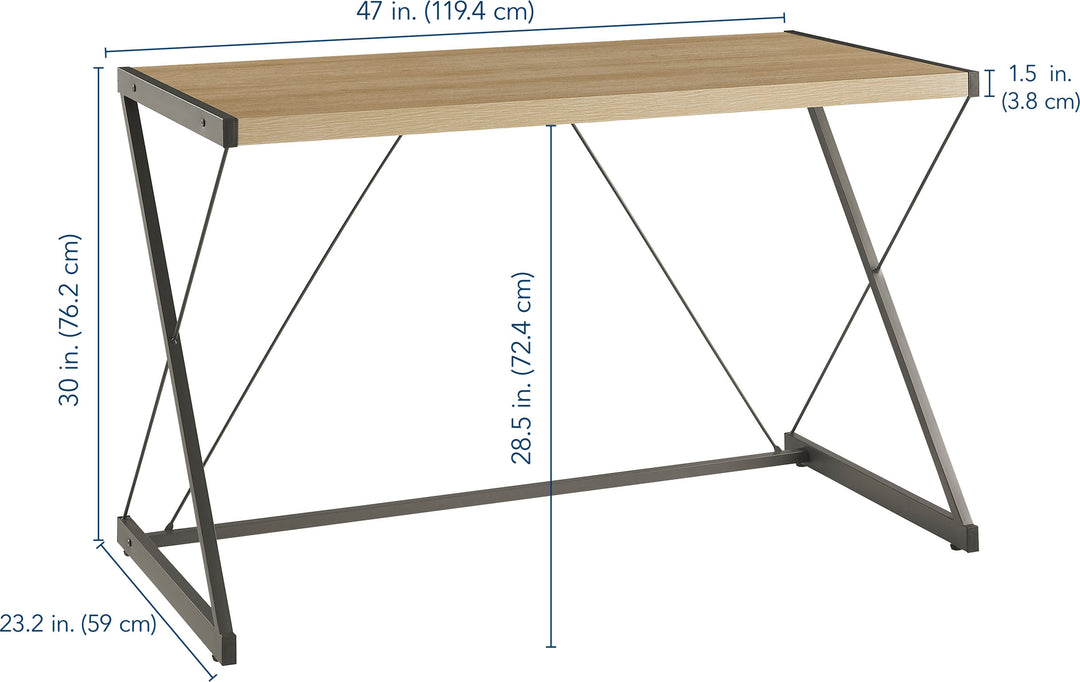 Insignia™ - Computer Desk – 47" Wide - Light Oak_4