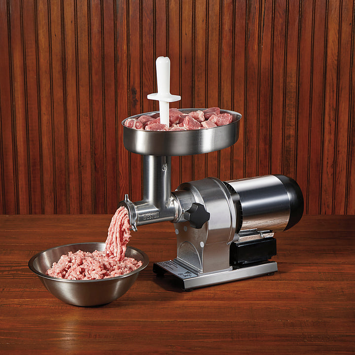 Weston Butcher Series #8 Meat Grinder - .5 HP - STAINLESS STEEL_4
