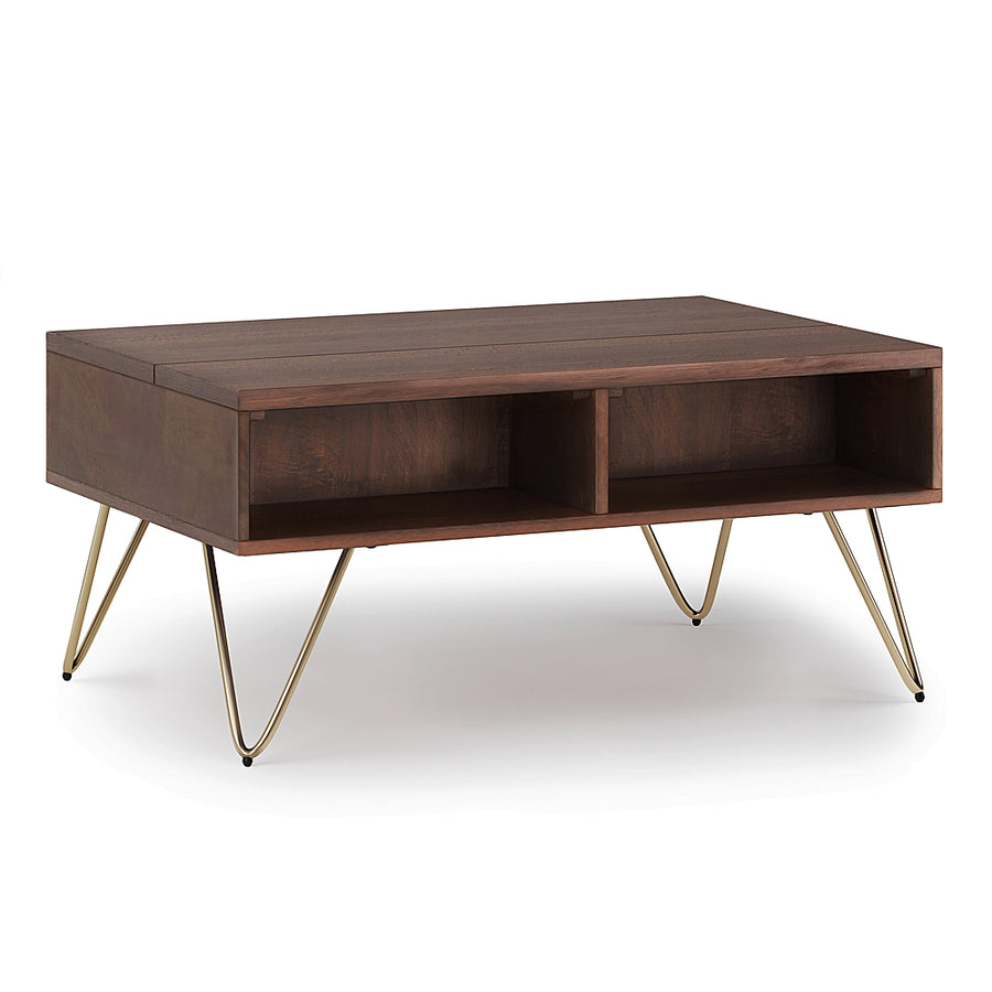 Simpli Home - Hunter Small Lift Top Coffee Table - Umber Brown and Gold_0