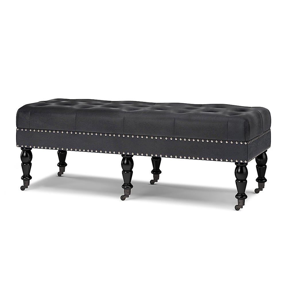 Simpli Home - Henley Tufted Ottoman Bench - Distressed Black_1