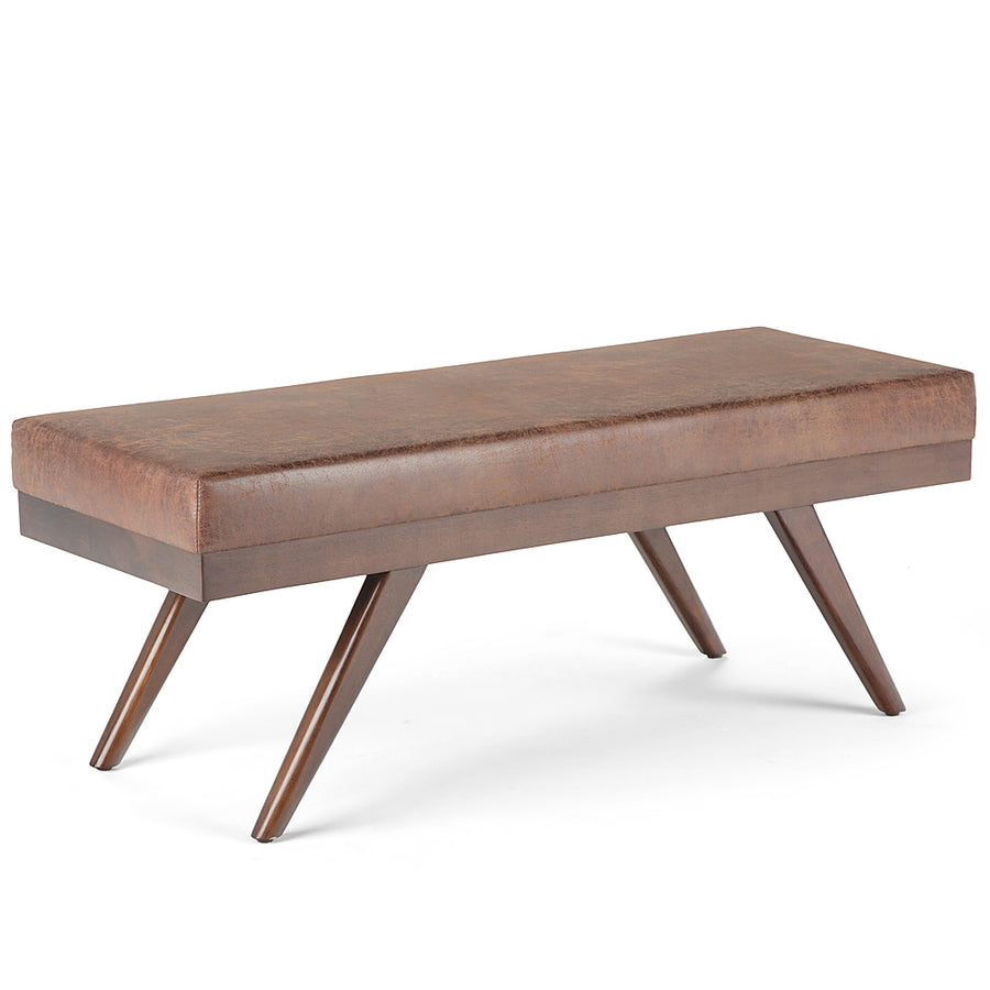 Simpli Home - Chanelle Mid Century Ottoman Bench - Distressed Umber Brown_0