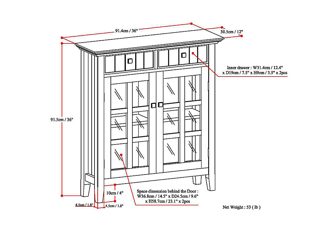 Simpli Home - Acadian Entryway Storage Cabinet - Light Golden Brown_4
