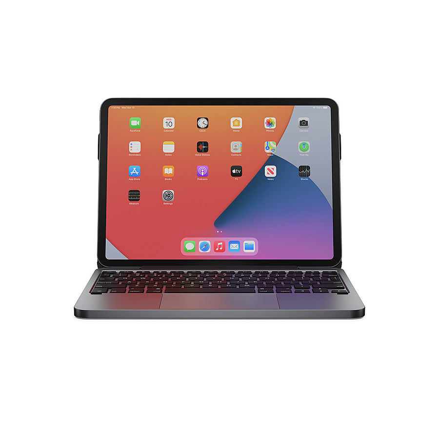 Brydge - 11 MAX+ Wireless Keyboard for iPad Pro 11-inch (1st, 2nd & 3rd Gen) & iPad Air (4th, 5th Gen) w/Trackpad & SnapFit Case - Space  Gray_0
